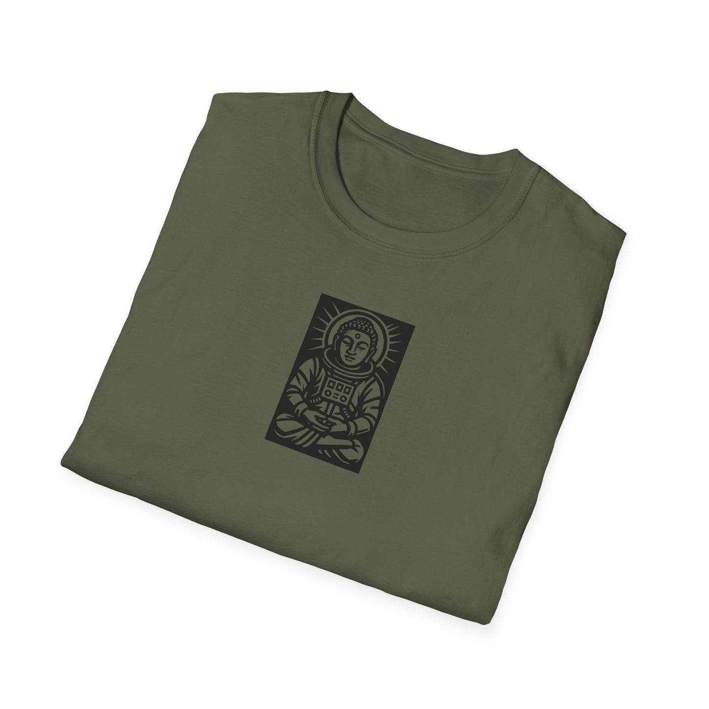 Buddha Astronaut Block Print - T-Shirt