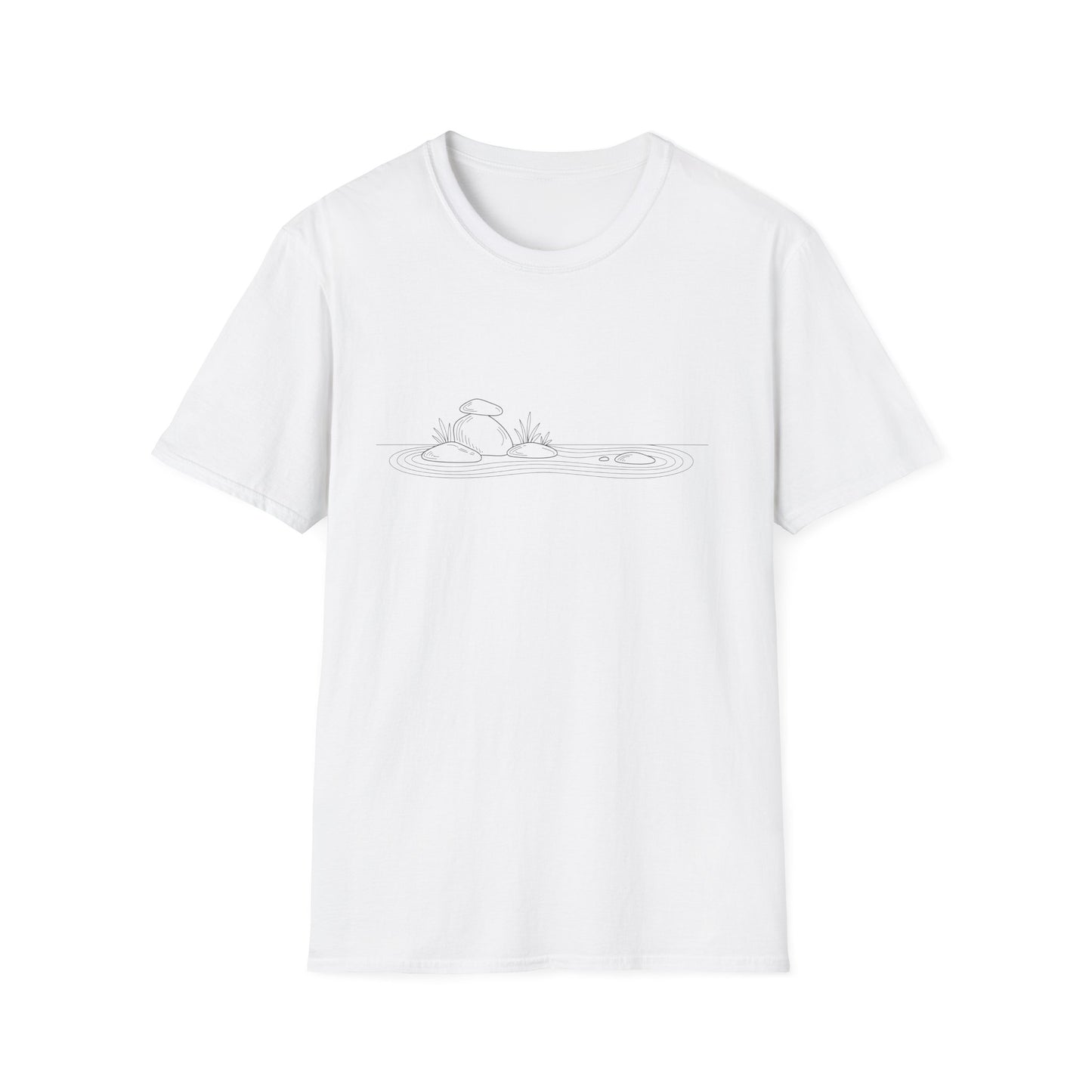 Zen Garden Charming Drawing - T-Shirt
