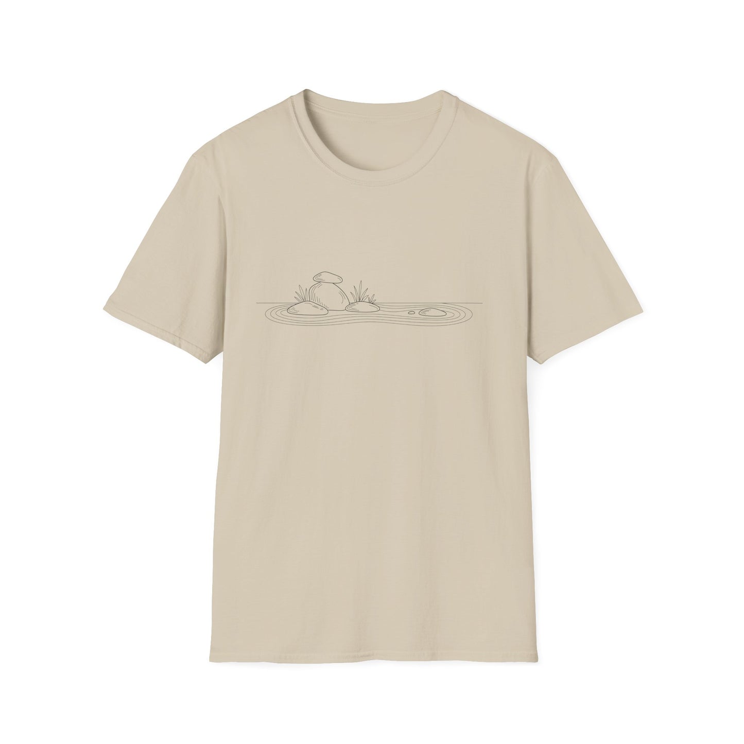 Zen Garden Charming Drawing - T-Shirt