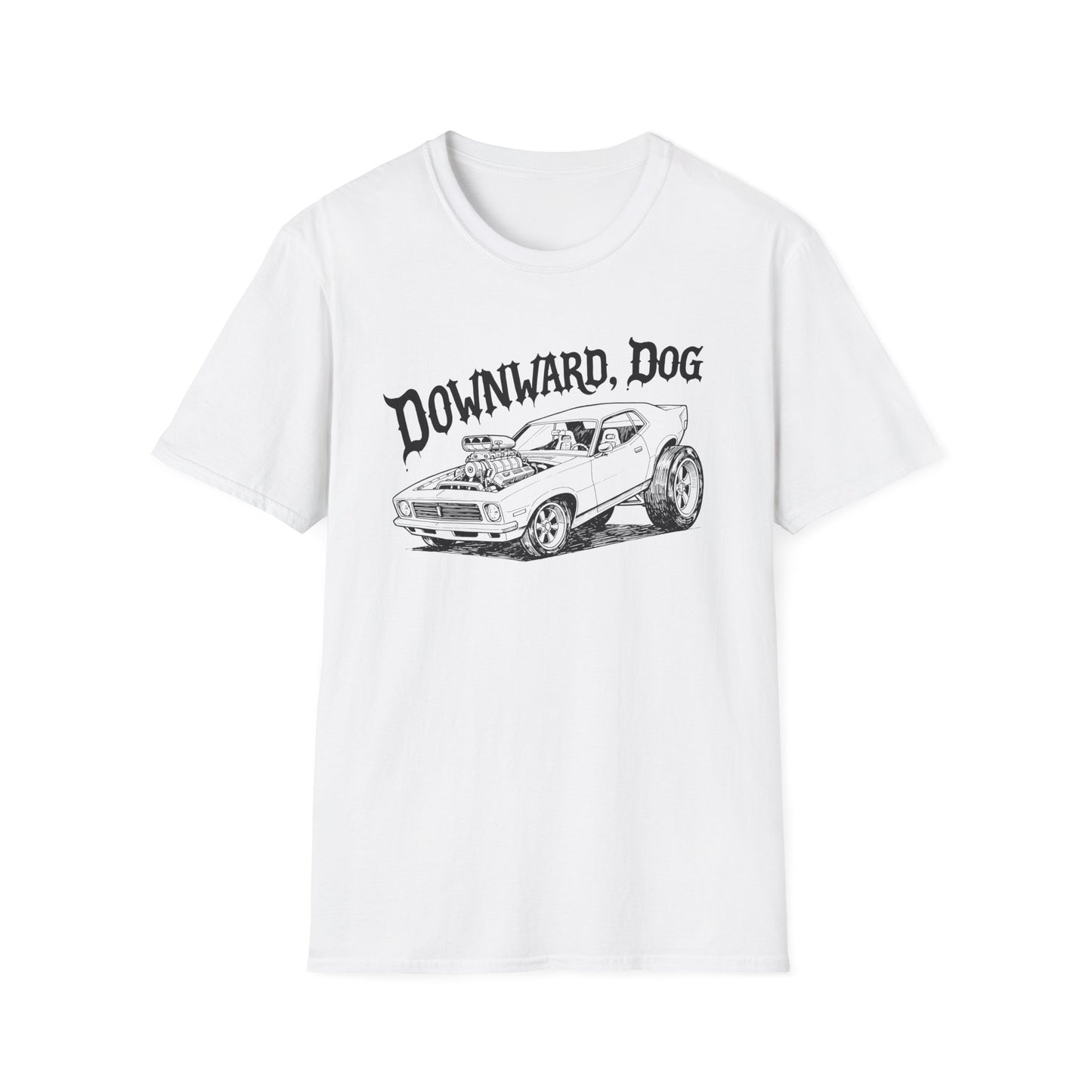 Downward, Dog - Car - T Shirt